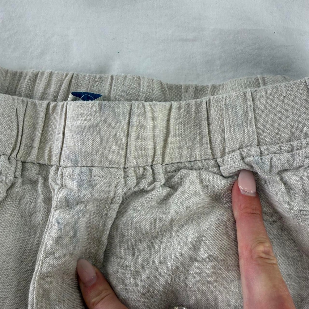 Bound Linen Pull On Tapered Pants Mens L Lightweight Old Money Beachy Coastal - Picture 8 of 8